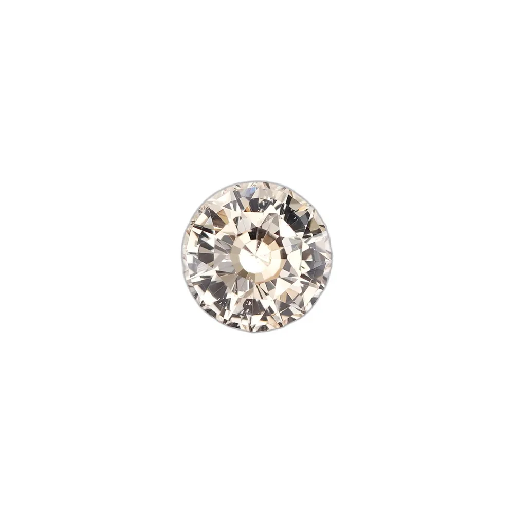 Soft Peach Round — 1.56ct Ceylon Sapphire